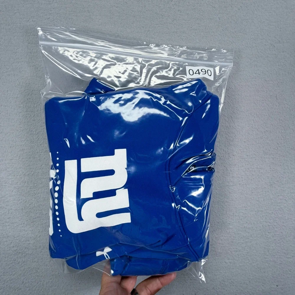 Under Armour Hoodie Kids Large Blue Excellent NFL New‎ York Giants ColdGear